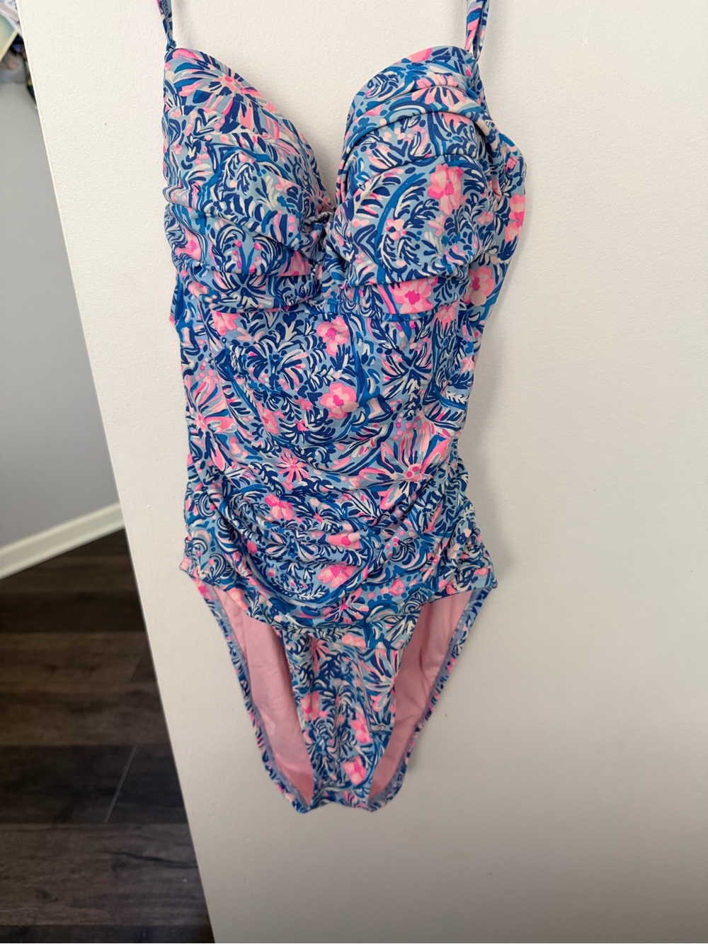 Lilly Pulitzer Pink & Blue Floral Kids One-Piece Swimsuit